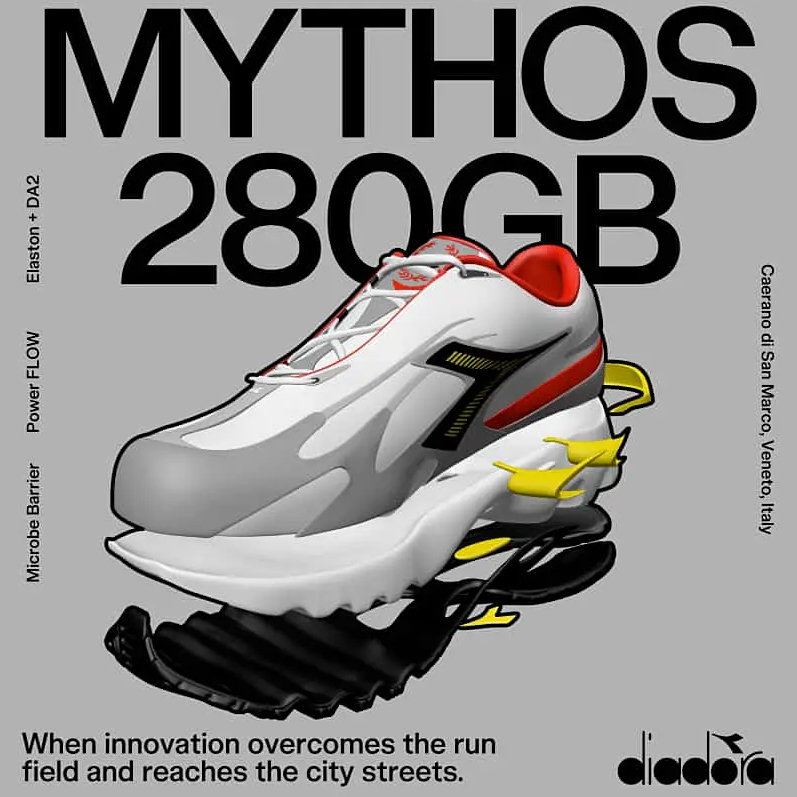 Diadora Mythos 280 GB 3D campaign