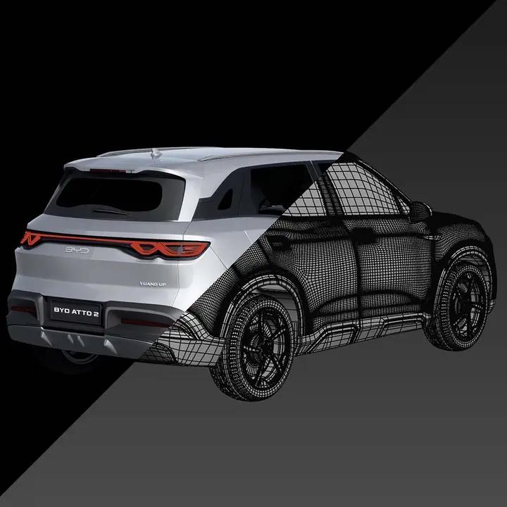 BYD Atto launch event holographic visual content by Francesco Zani